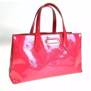 Louis Vuitton Wilshire handbag bag Vernis Pink